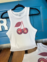 Load image into Gallery viewer, Leopard Cherries Cropped Tank