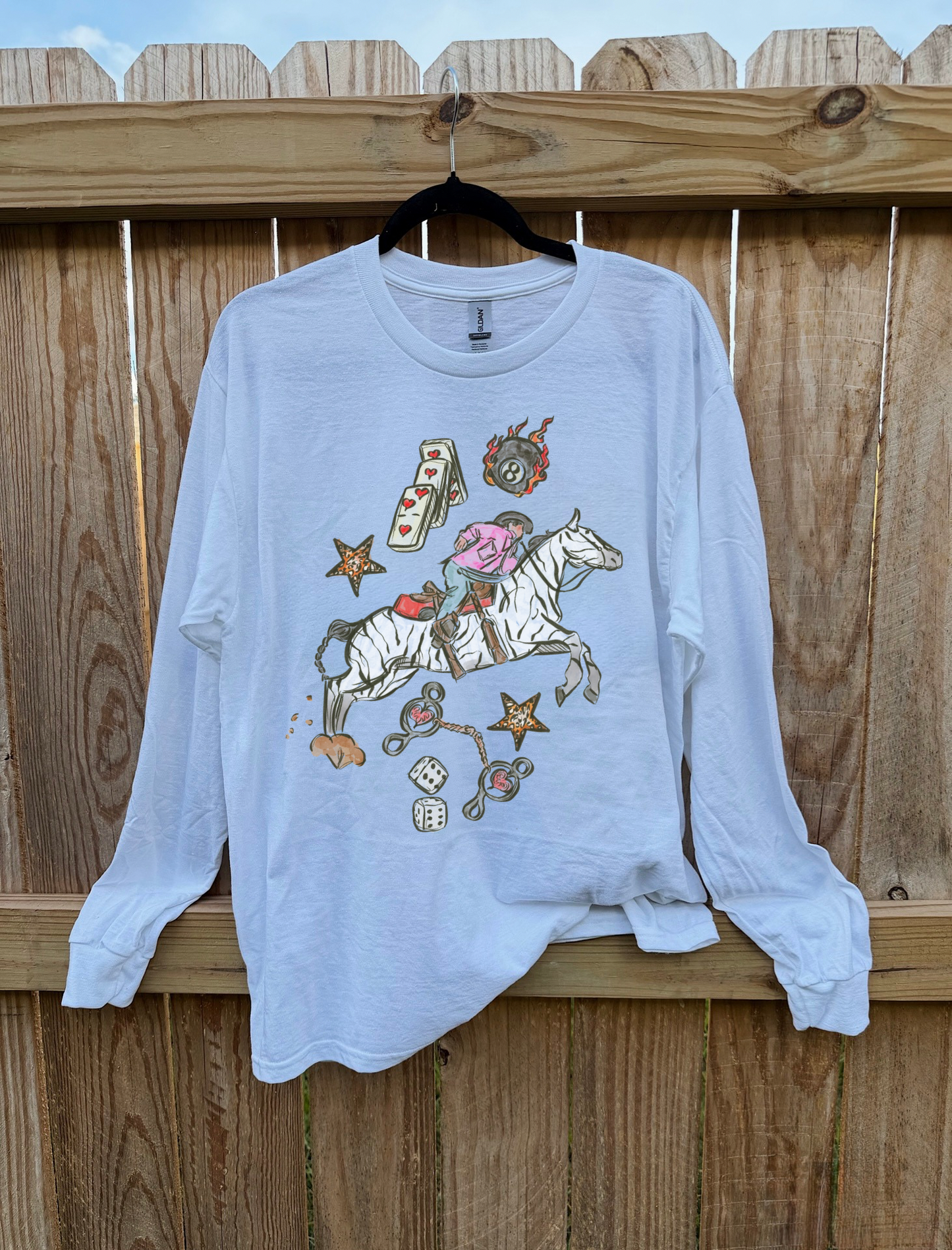 Wild Card Cowboy Long Sleeve Tee
