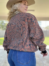 Load image into Gallery viewer, The Tooled Leather Bomber Jacket