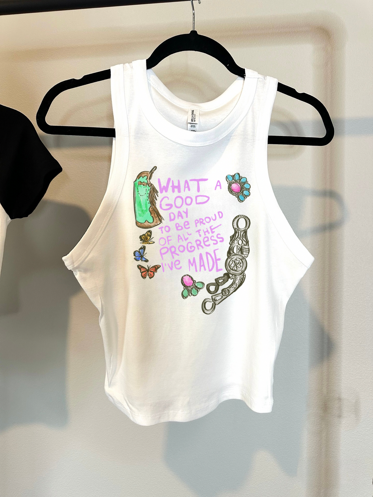 What A Good Day Cropped Tank