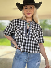 Load image into Gallery viewer, The Denim & Plaid Top