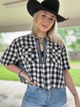 Load image into Gallery viewer, The Denim & Plaid Top