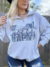 Load image into Gallery viewer, Cowboy Scene Quarter Zip
