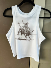 Load image into Gallery viewer, Vintage Bull Rider Cropped Tank