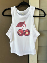 Load image into Gallery viewer, Leopard Cherries Cropped Tank