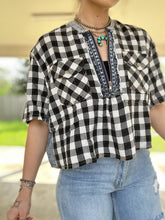 Load image into Gallery viewer, The Denim & Plaid Top
