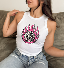 Load image into Gallery viewer, Leopard 8 Ball Cropped Tank