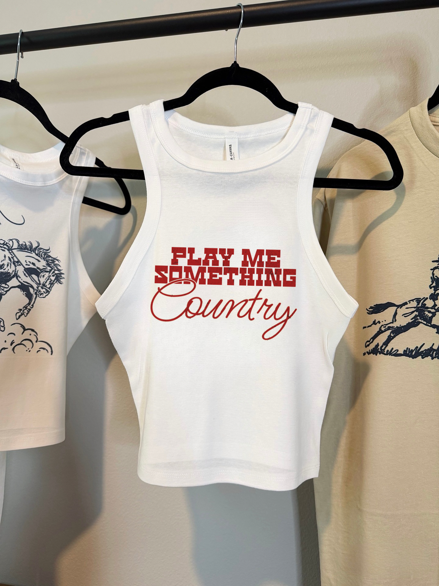 Play Me Something Country Cropped Tank