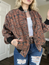 Load image into Gallery viewer, The Tooled Leather Bomber Jacket