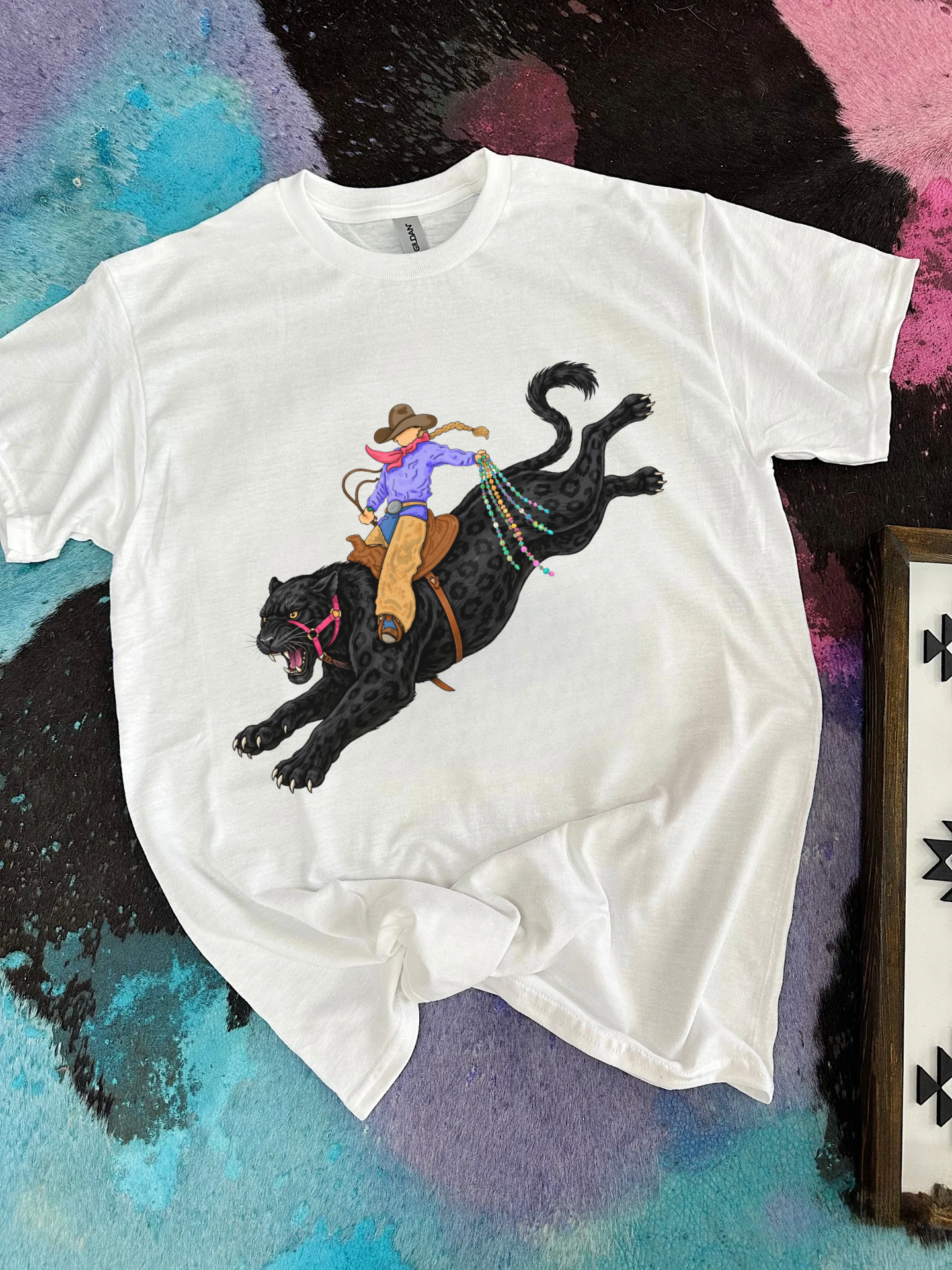 Panther Cowgirl TEE or CREWNECK