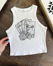 Load image into Gallery viewer, Deck of Cards Cropped Tank