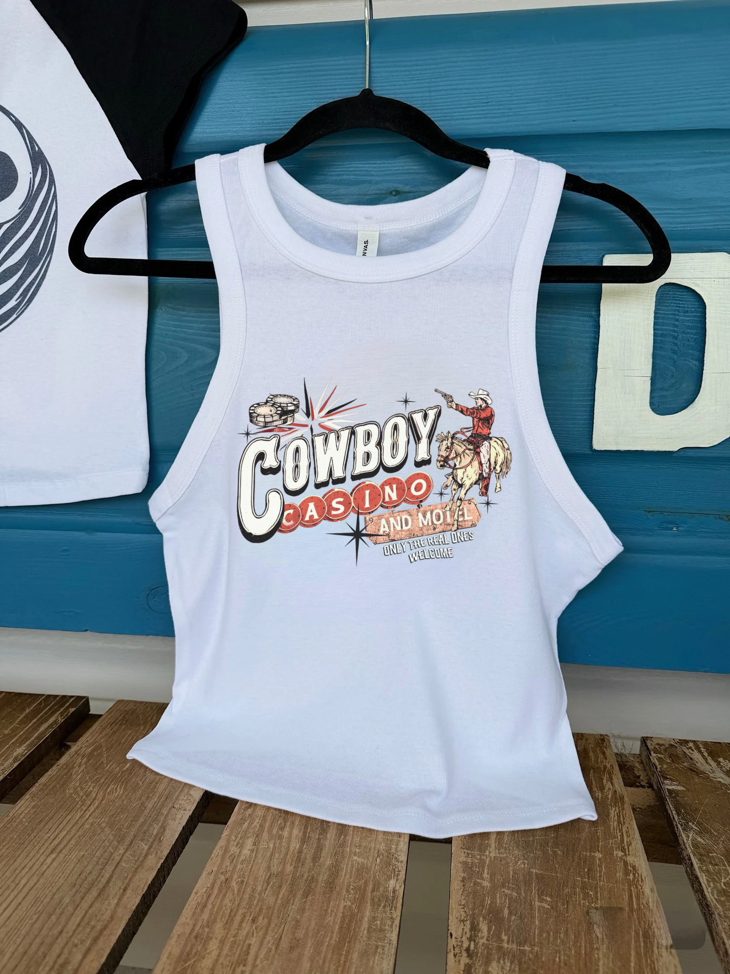 Cowboy Casino Cropped Tank