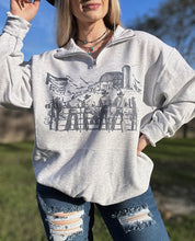 Load image into Gallery viewer, Cowboy Scene Quarter Zip