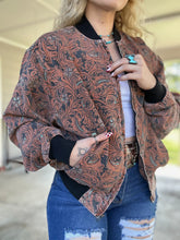 Load image into Gallery viewer, The Tooled Leather Bomber Jacket