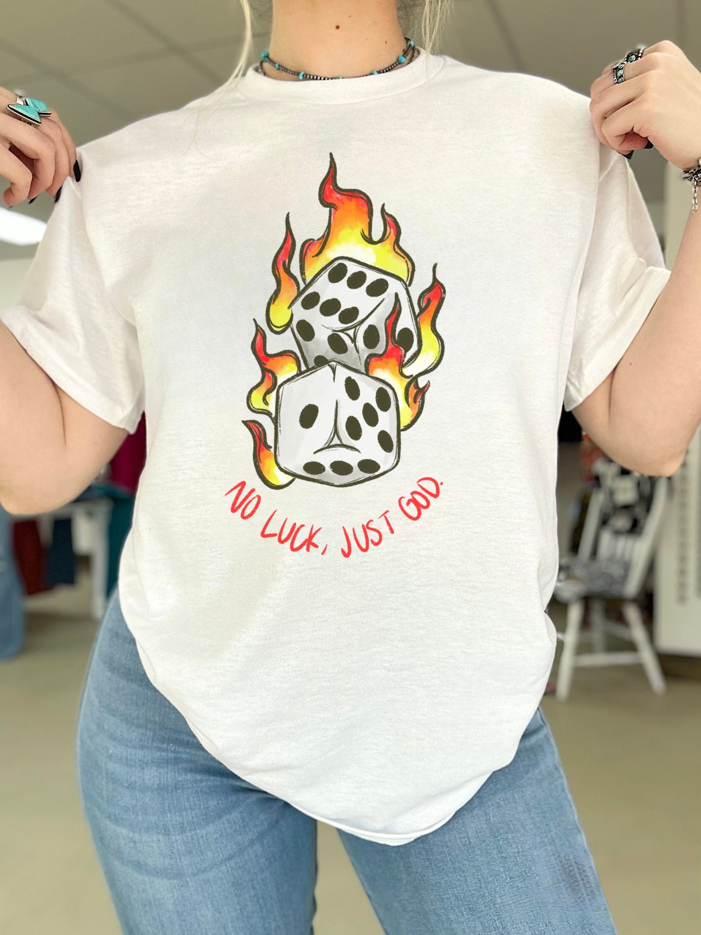 No Luck, Just God TEE or CREWNECK