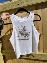 Load image into Gallery viewer, Vintage Bull Rider Cropped Tank