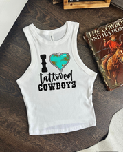 Load image into Gallery viewer, Tattooed Cowboys Cropped Tank