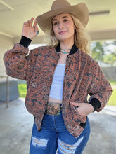 Load image into Gallery viewer, The Tooled Leather Bomber Jacket