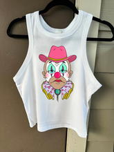 Load image into Gallery viewer, Rodeo Clown Cropped Tank