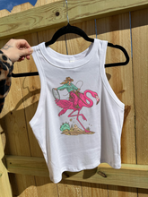 Load image into Gallery viewer, Cowgirl Flamingo Cropped Tank