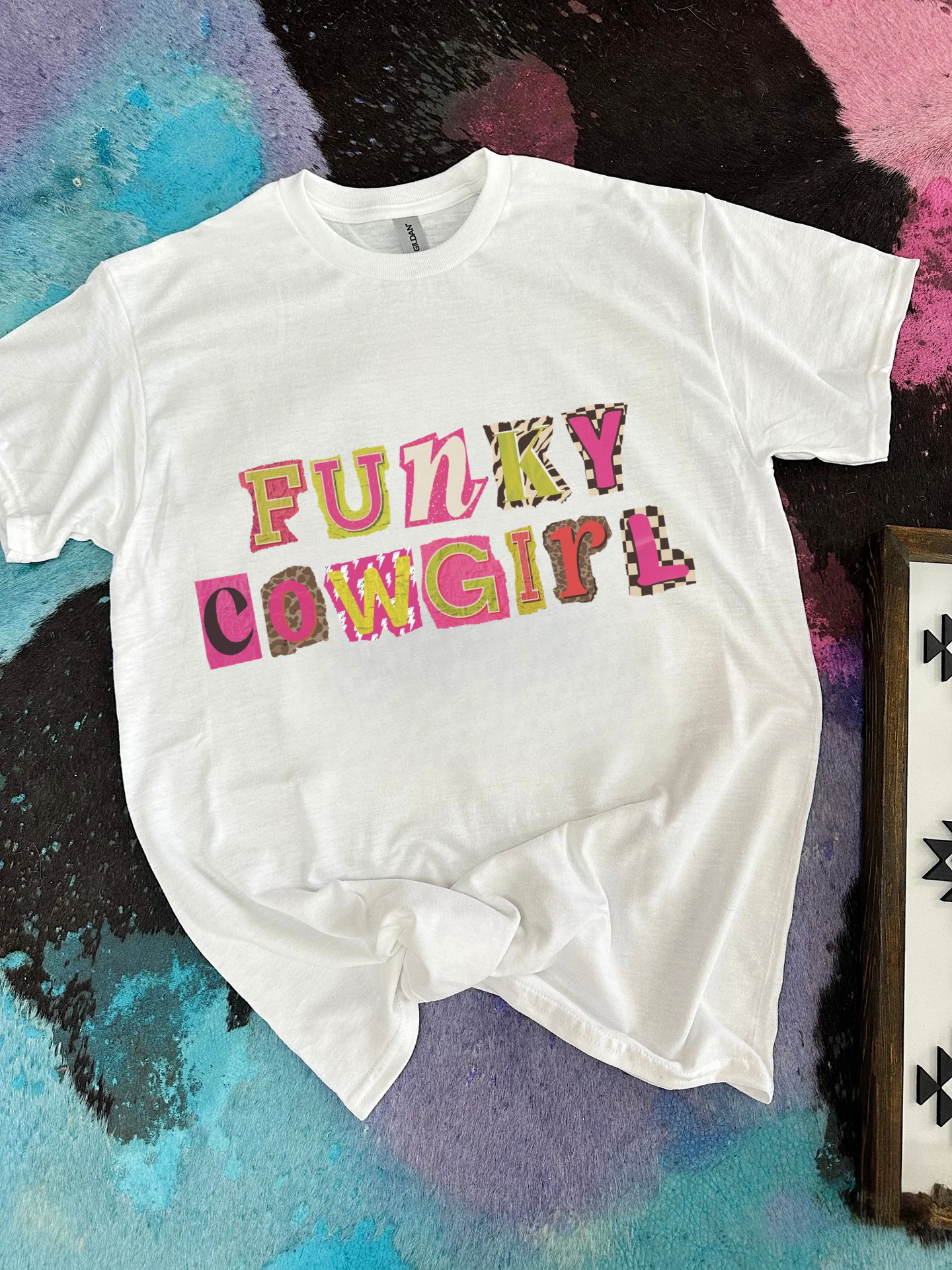 Funky Cowgirl TEE or CREWNECK