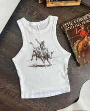 Load image into Gallery viewer, Vintage Bull Rider Cropped Tank