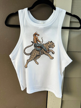 Load image into Gallery viewer, Cowboy Jaguar Cropped Tank
