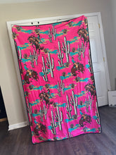 Load image into Gallery viewer, Pink Cowboy Blanket