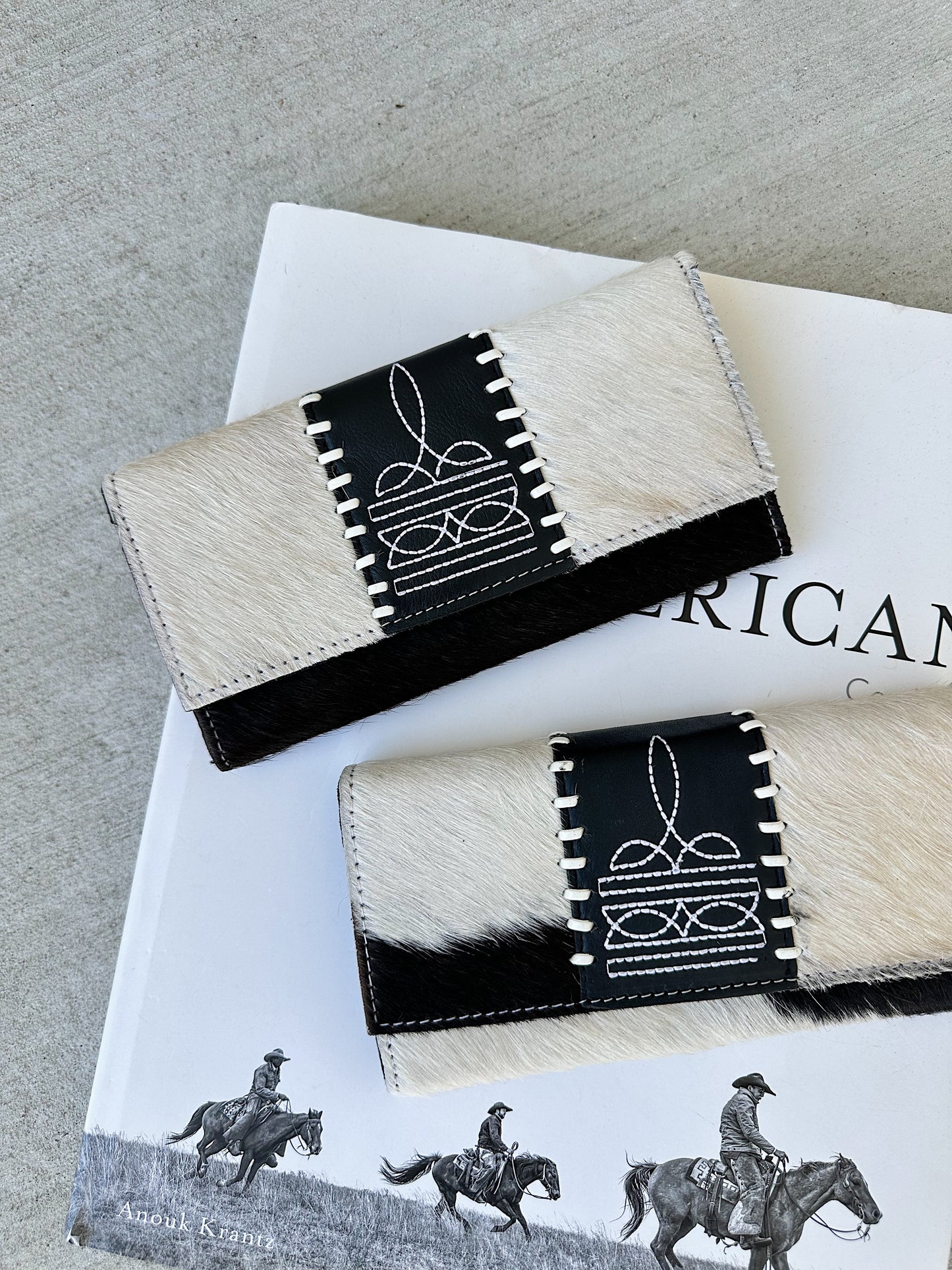 Cowhide & Boot Stitch Wallet