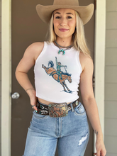 Load image into Gallery viewer, Buckin’ Horse Cropped Tank