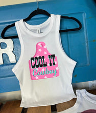 Load image into Gallery viewer, Cool It Cowboy Cropped Tank