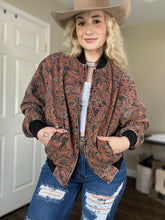 Load image into Gallery viewer, The Tooled Leather Bomber Jacket