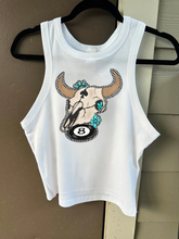 Load image into Gallery viewer, Retro Longhorn Cropped Tank
