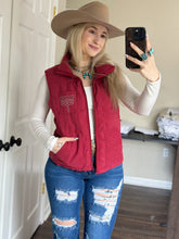Load image into Gallery viewer, Maroon Boot Stitch Vest