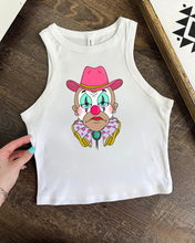 Load image into Gallery viewer, Rodeo Clown Cropped Tank