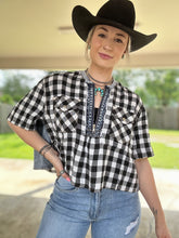 Load image into Gallery viewer, The Denim & Plaid Top