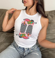Load image into Gallery viewer, Cowboy Boots Cropped Tank