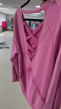 Load and play video in Gallery viewer, Open Back Oversized Crew (Pink)