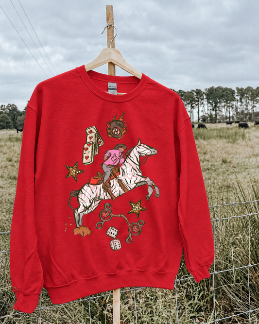 Wild Card Cowboy Crewneck