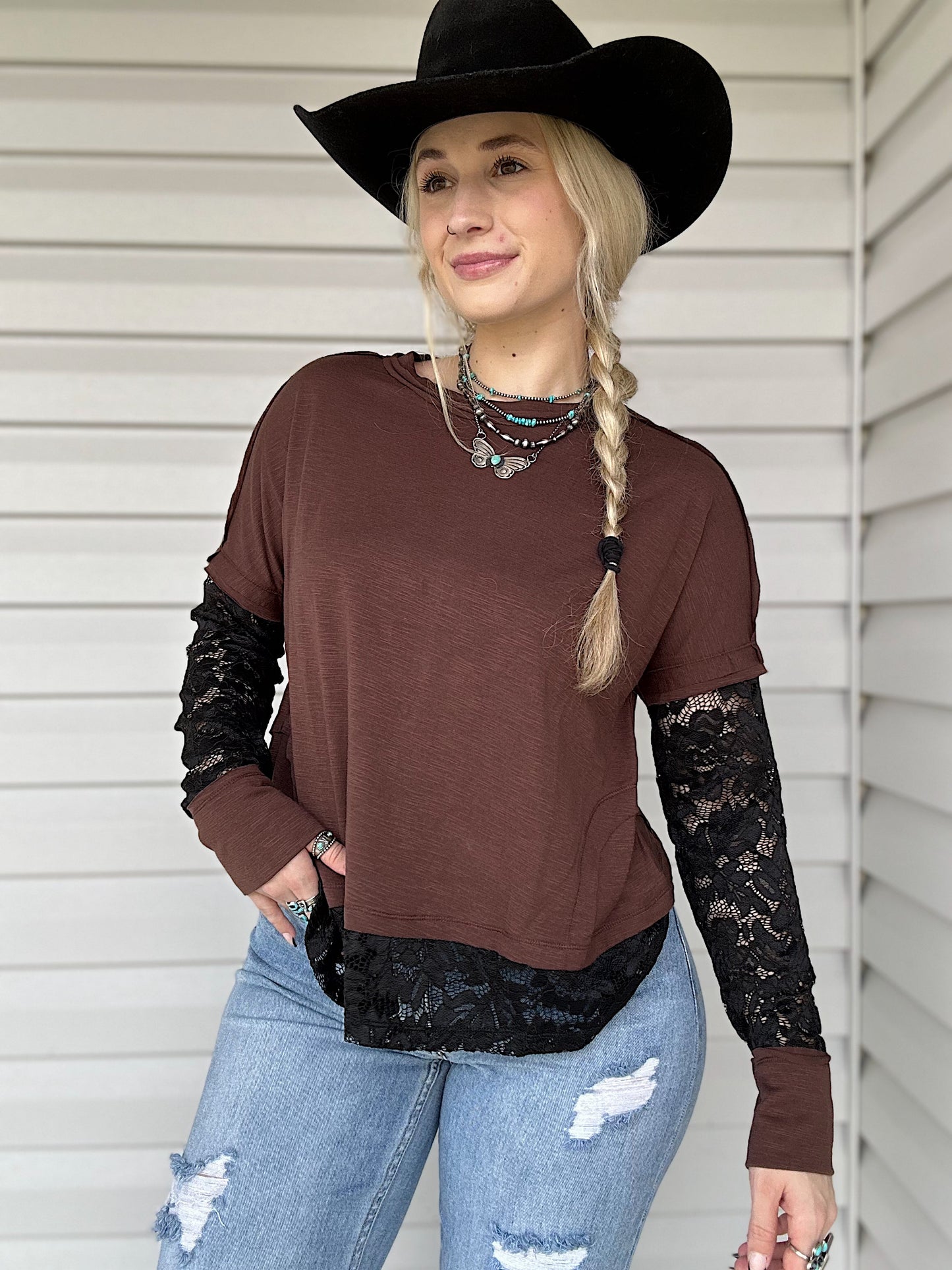 Lace Layered Long Sleeve
