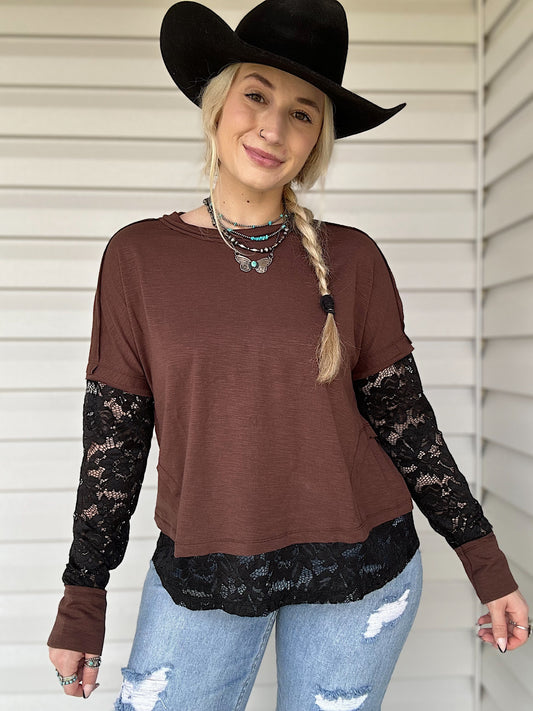 Lace Layered Long Sleeve