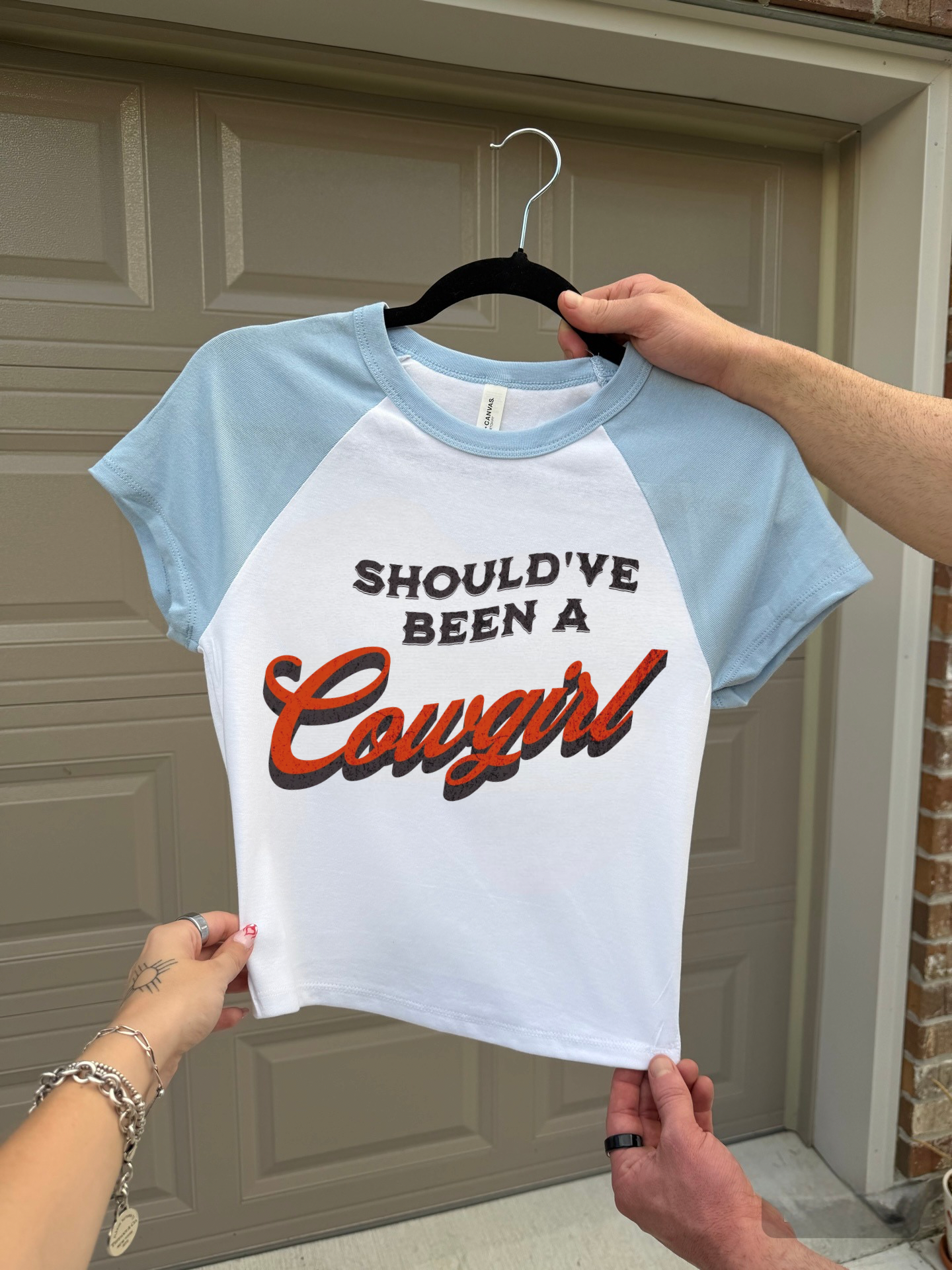 Should’ve Been A Cowgirl Baby Tee