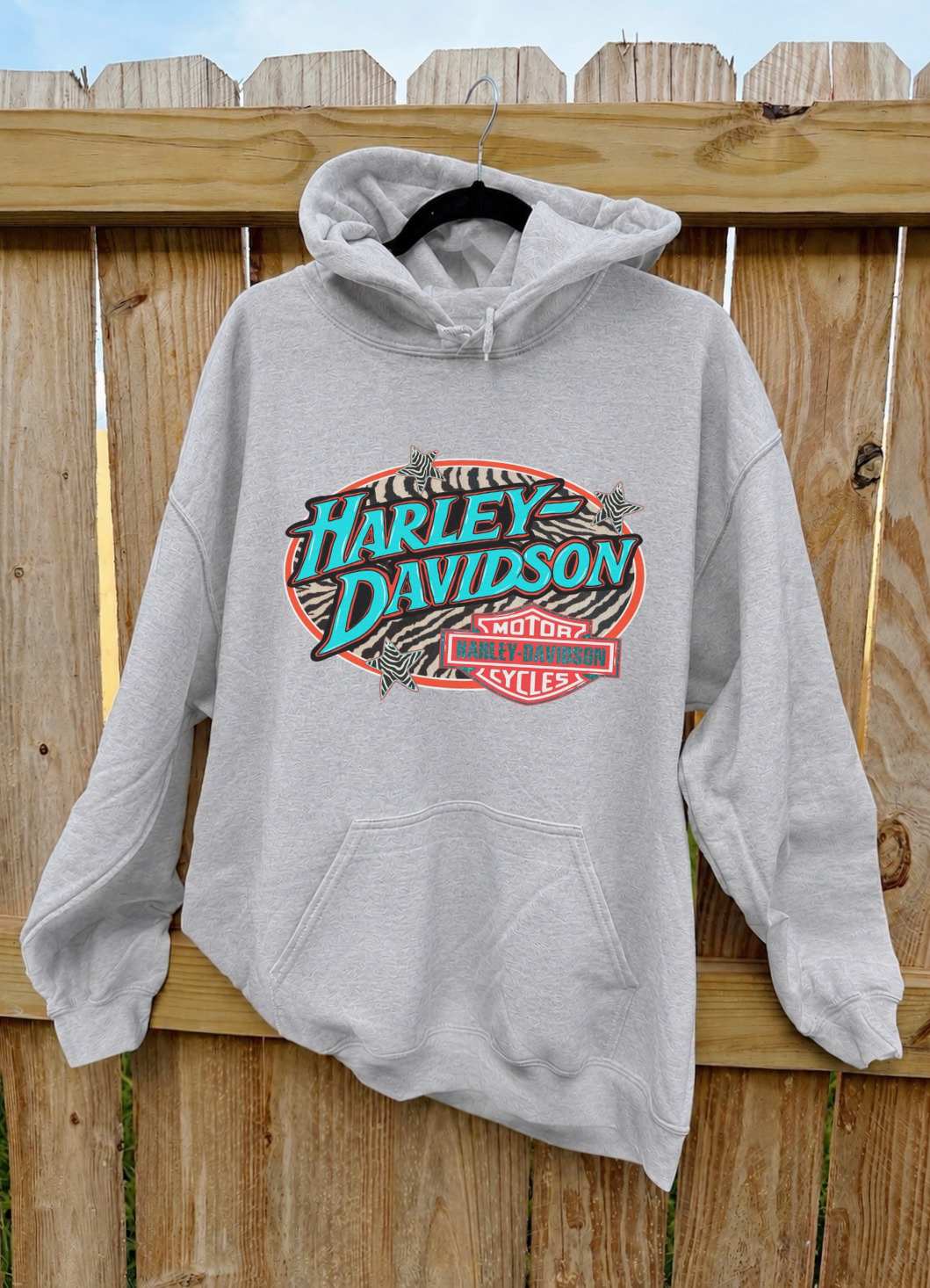 Zebra Harley Hoodie