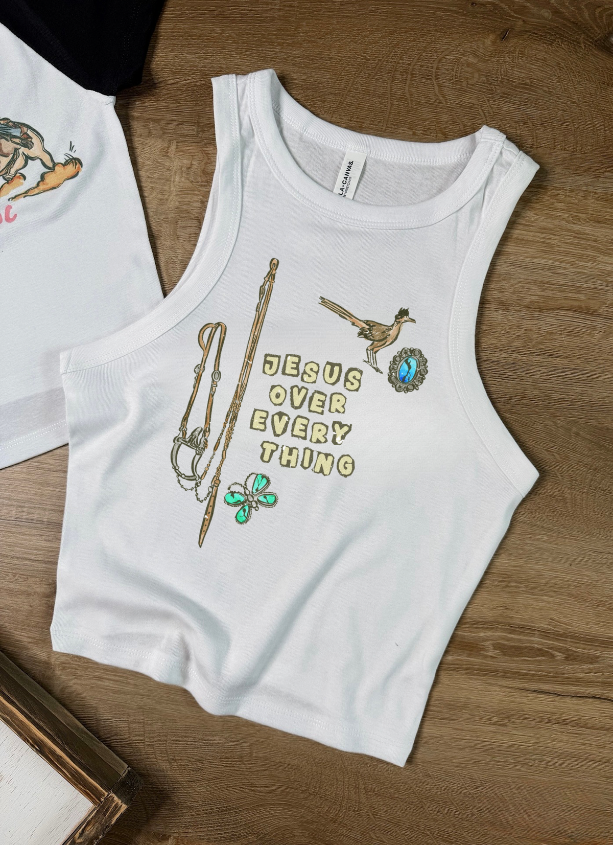 Jesus Over Everything Cropped Tank