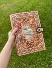 Load image into Gallery viewer, Tooled Leather Bible Cover (Style 10)
