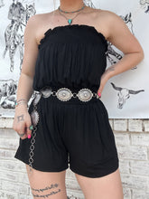 Load image into Gallery viewer, Black Strapless Romper
