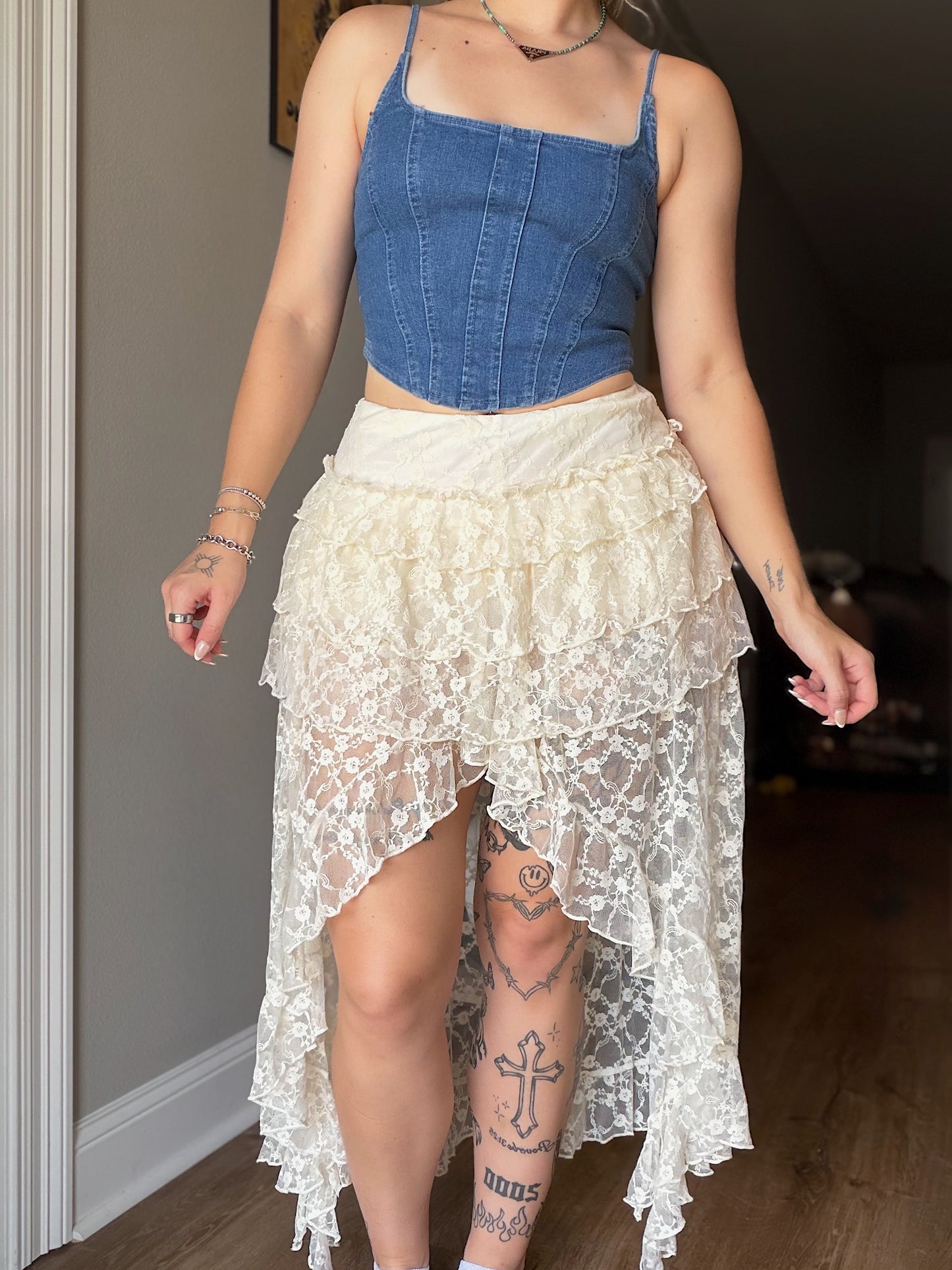Dust & Lace High-Low Skirt