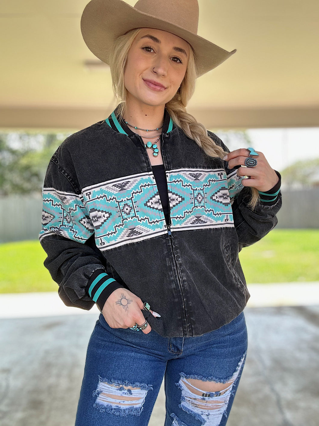 Retro Bomber (Turquoise)