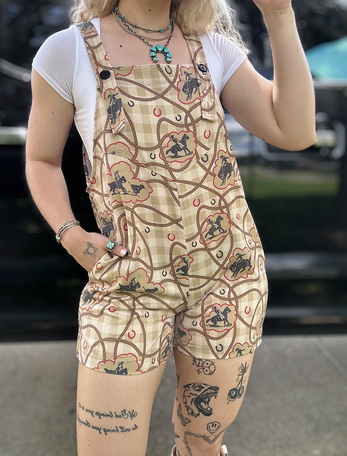 The Giddy Up Gingham Romper