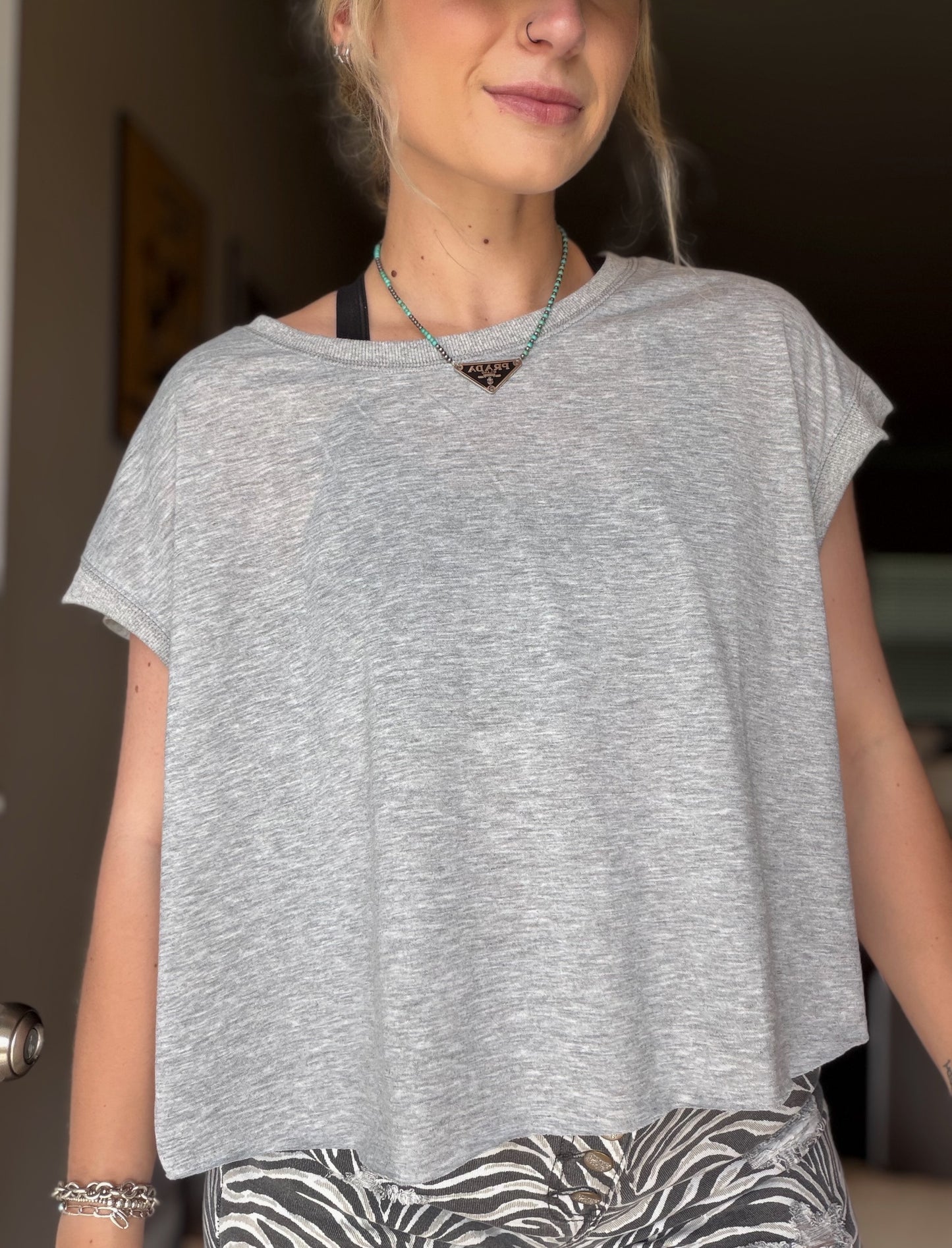 The Open Back Top (Grey)